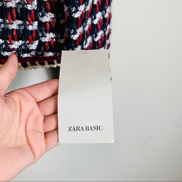 Zara Basic Tweed Blazer NWOT - Picture 5 of 7